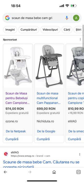 Scaun de masa copil