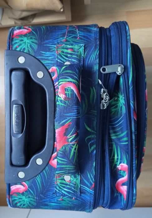 Troler mic imprimeu flamingo