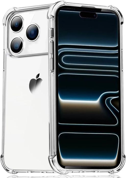 Прозрачен силиконов удароустойчив кейс за apple iphone 17 pro