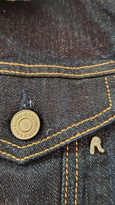 Replay, geaca denim înblanita, XL