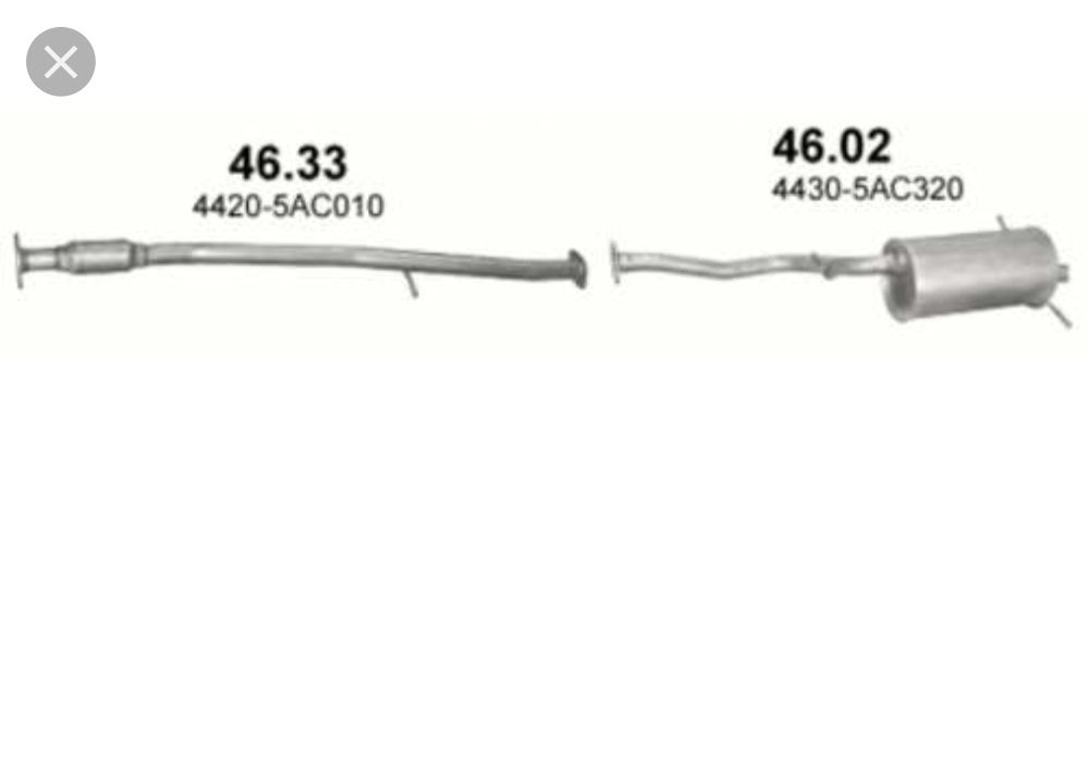 Субару глушитель