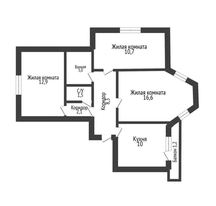 Продается 3 комнатную  квартиру  в районе Юбилейный