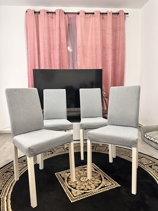 Set masa alba si 4 scaune