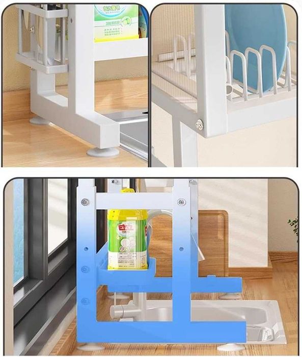 Надраковинная металлическая сушилка для посуды 65×28.5×79 см, su5