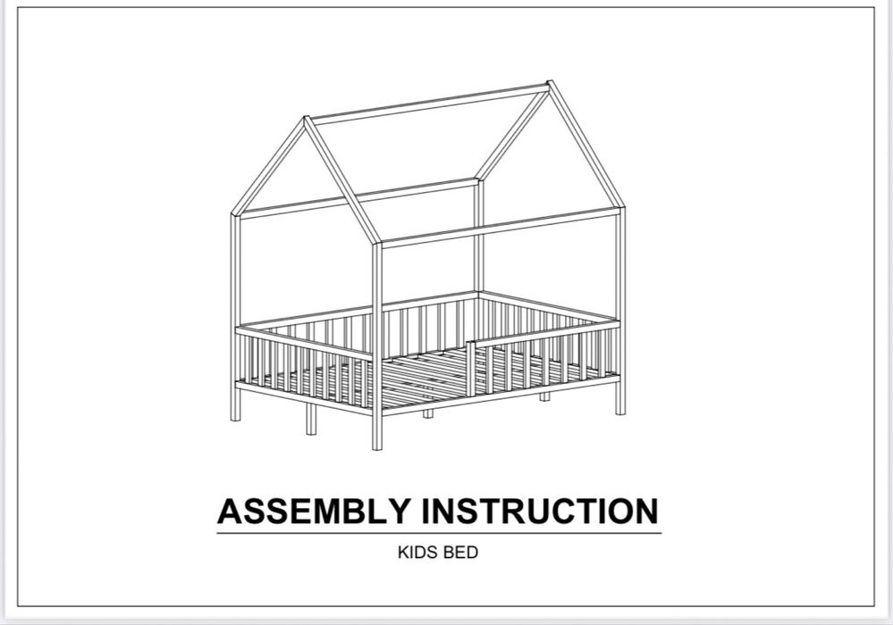 Vand pat lemn casuta tip Montessori