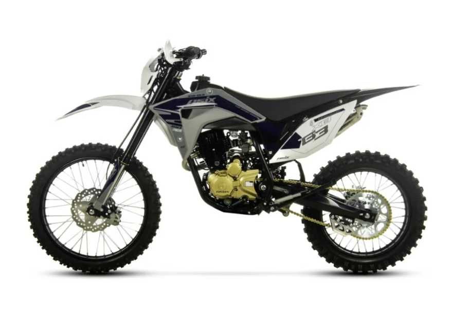 Motocicleta Cross/Enduro Asix XB83 150cc, roti 21/18, gri/albastru,