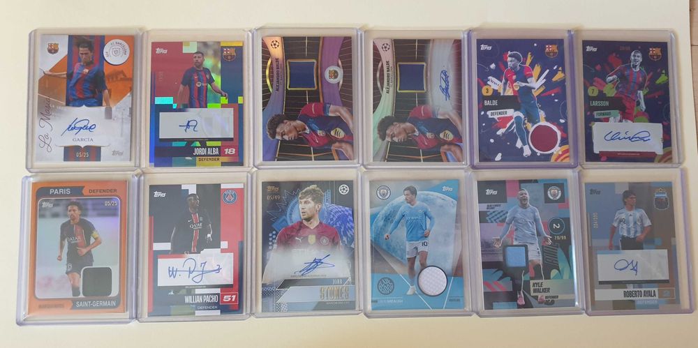 Карти с автографи и екипи на Topps & Panini (Autograph & Relic Cards)
