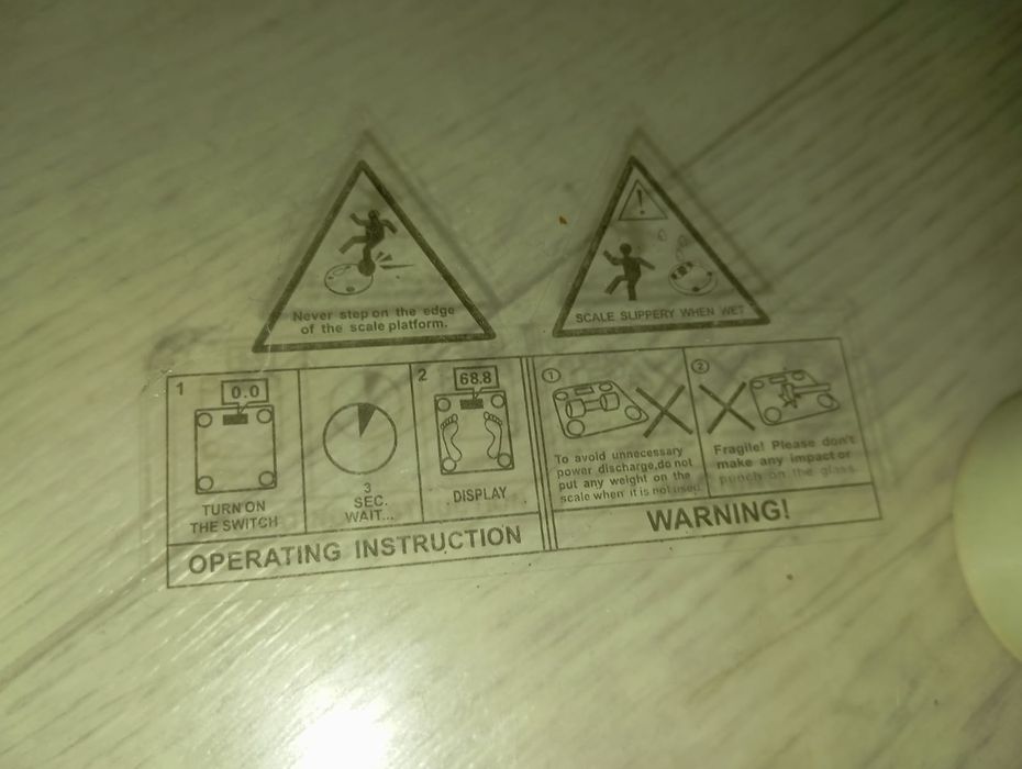 Весы напольные прозрачные