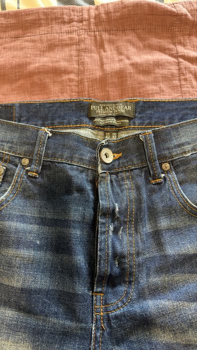 Blugi scurti Pull and Bear albastru