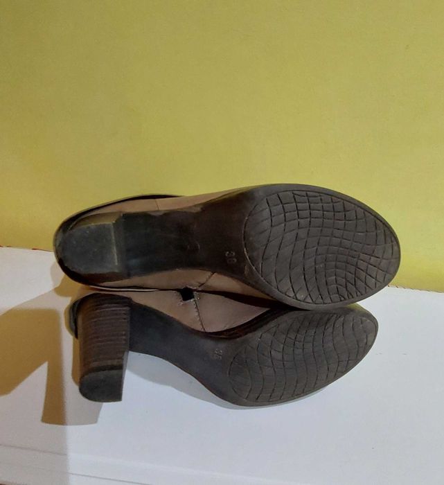 Botine damă piele, bej Tamaris,  mărime 38