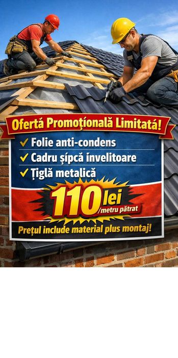 Acoperis nou, reparatii acoperis, montaj acoperis, mansardare