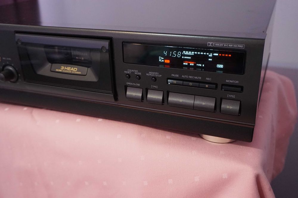 TECHNICS RS-BX646 cass.deck cu 3 capete , impecabil tehnic