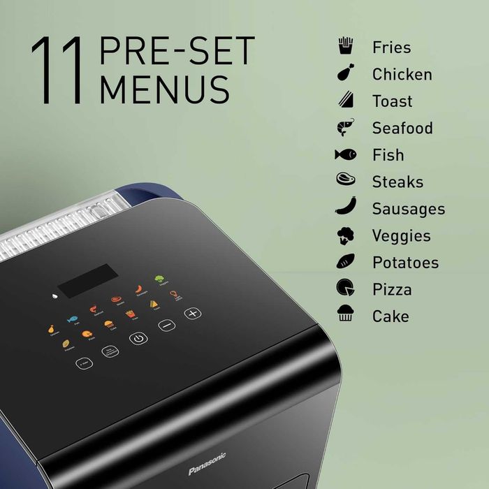 Air Fryer с Пара Panasonic 6L Gentle Steam Двоен нагревател & Прозорец