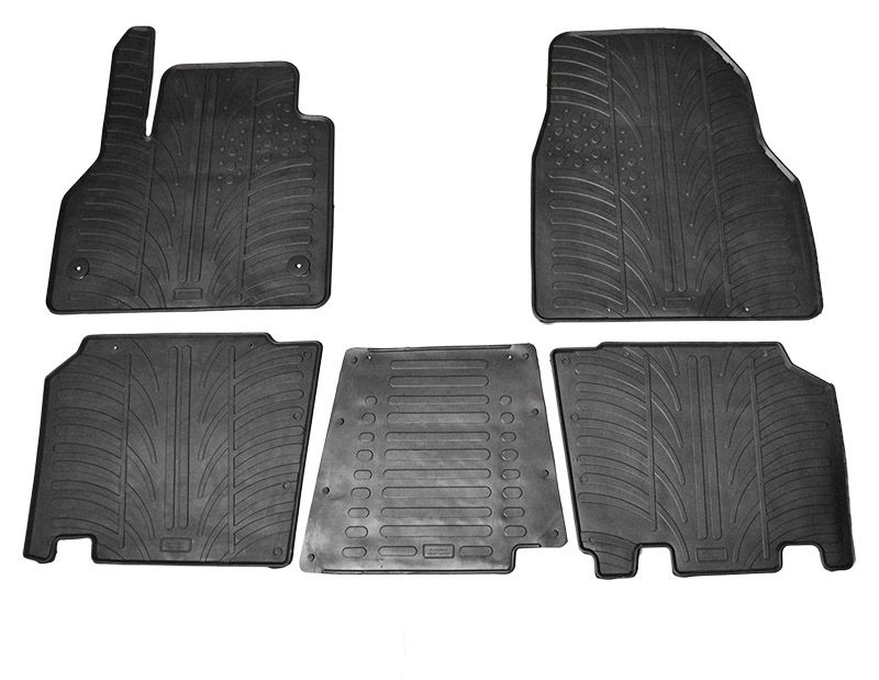 Set covorase auto din cauciuc Renault Kangoo/ Facelift Passenger 2008-02.2021, Mercedes Citan/ Facelift Passenger 2012-07.2021, Negru, Gledring, 5 buc