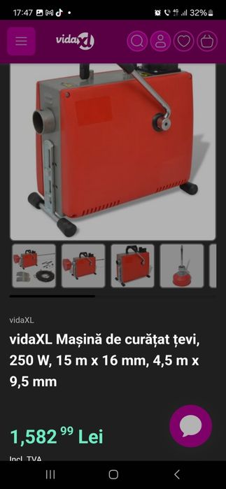 Aparat de canalizări electric nou