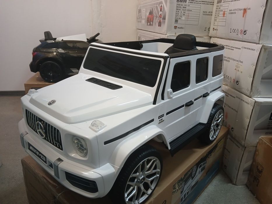 Нова!!Акумулаторен джип Mercedes G63 с меки гуми,кожена седалка,дистанционно управление