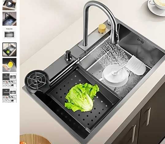 Chiuveta multifunctionala cu robinet cos placa taiat dozator spalator