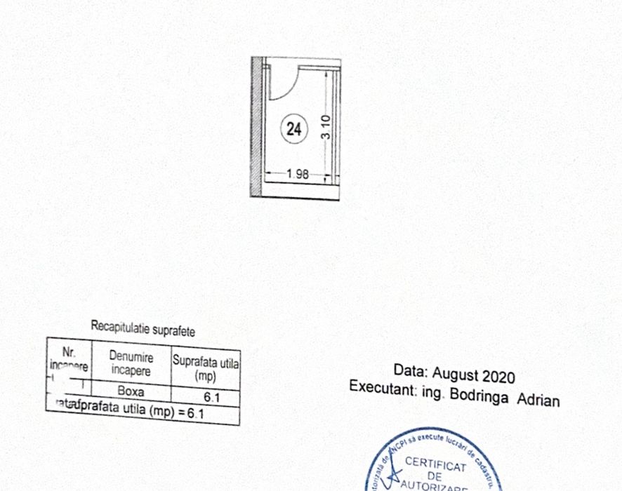 Vand boxa/spatiu depozitare 6,1 mp, Faza 3 din Plaza Residence