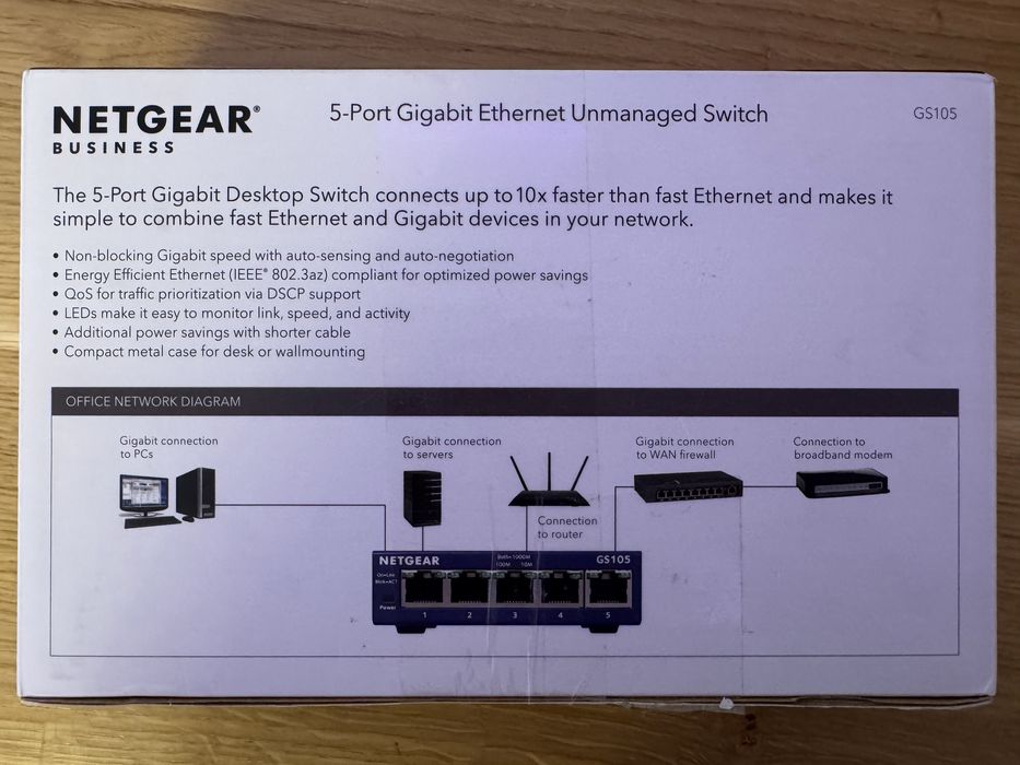 Netgear 5-Port Gigabit Enthernet Switch