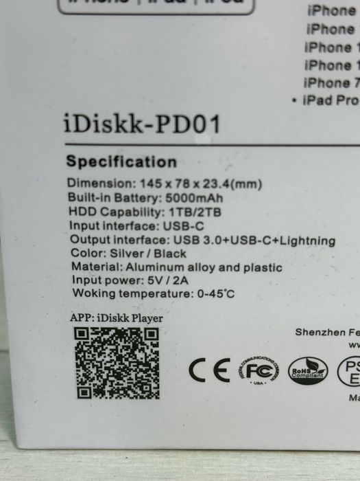 Hard Disk Extern 2Tb 3 In 1 USB-C , sigilat !