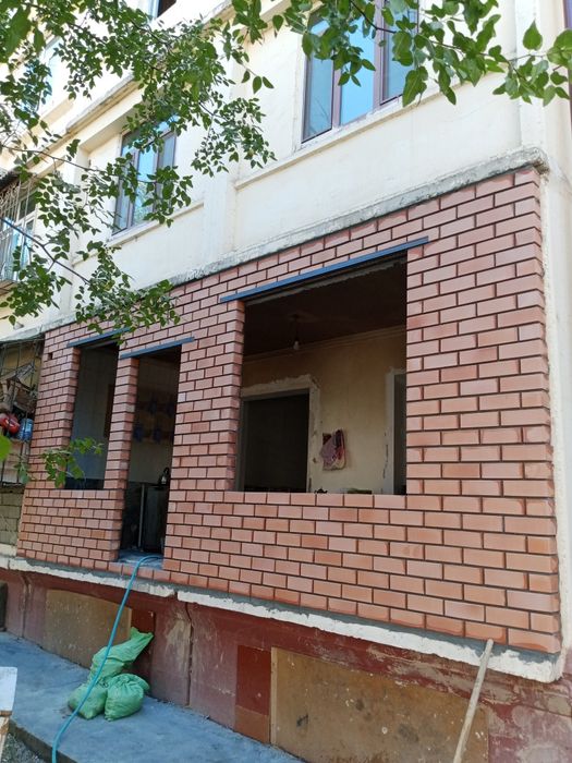 Кладка балкон балконга гишт терамиз