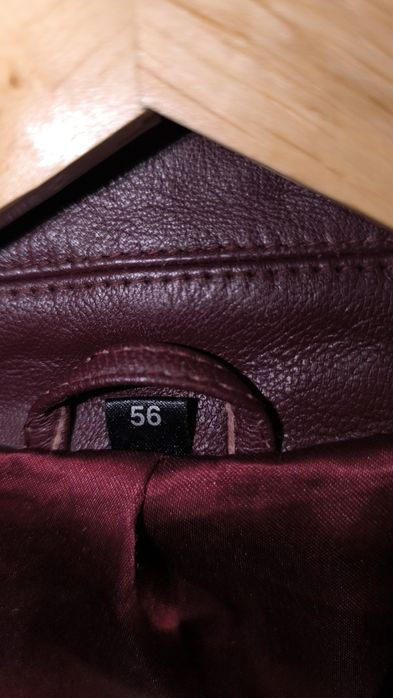 Geaca piele naturala barbati burgundy visiniu