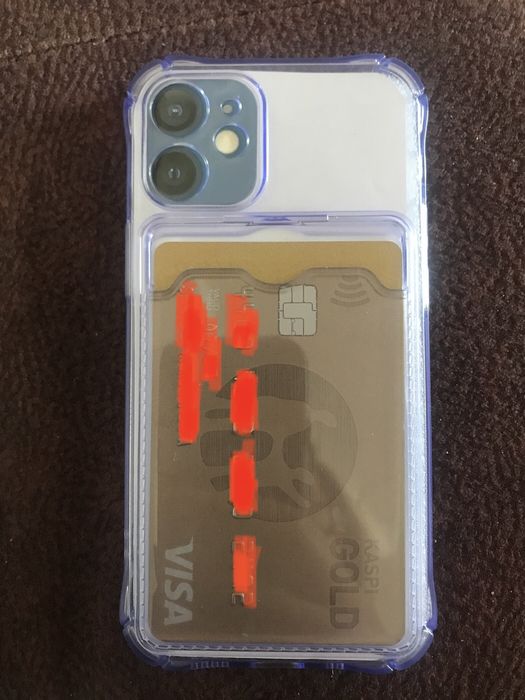 Чехол силиконовый с кармашком для карты