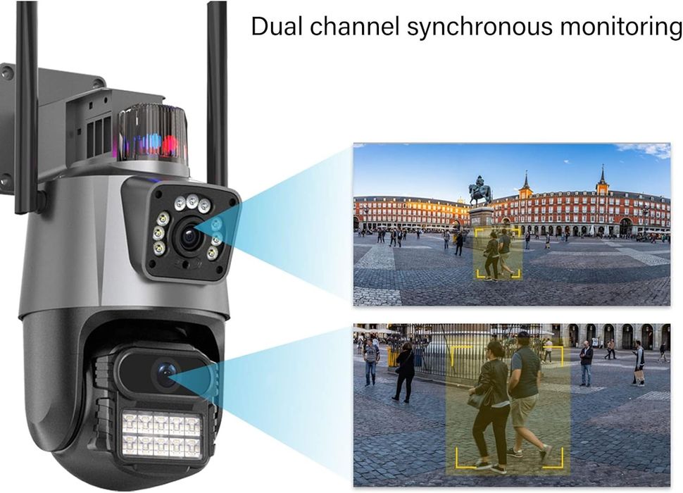 Camera Supraveghere Exterior Dubla Wireless, Wifi