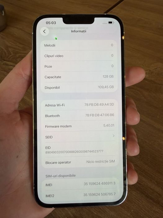 iPhone 13 Pro Max 128 GB 84%Bat