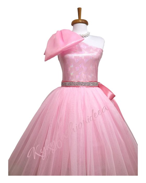 Rochie roz Barbie rochiță ocazie damă made în România
