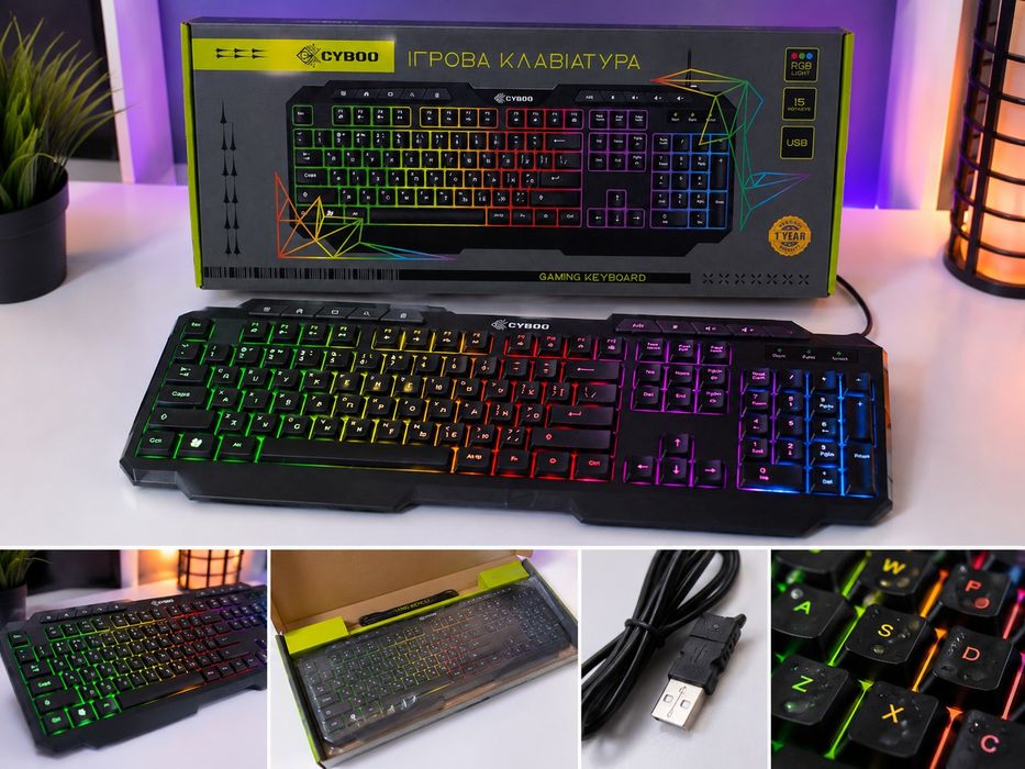 Tastatură Gaming RGB Nouă – CYBOO