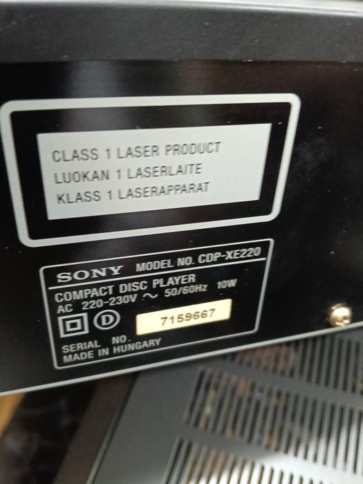 CD player deck Sony cdp -xe220