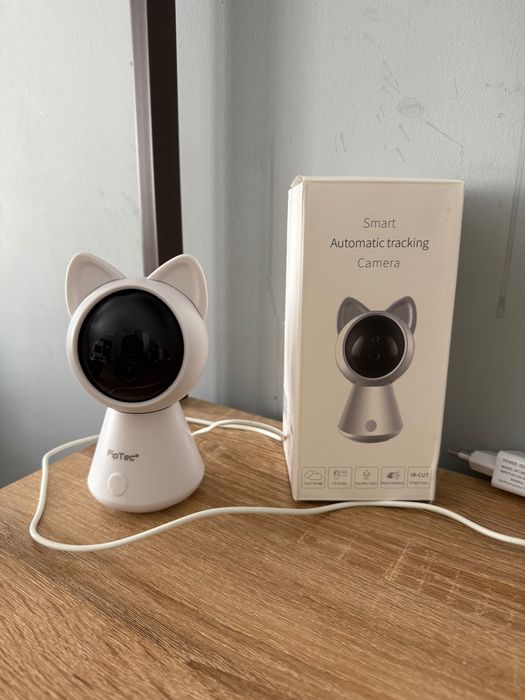Смарт Камера за Видеонаблюдение Коте, 360 Градуса, Нощно Виждане, Двупосочно Аудио, Full HD, Датчик за Движение