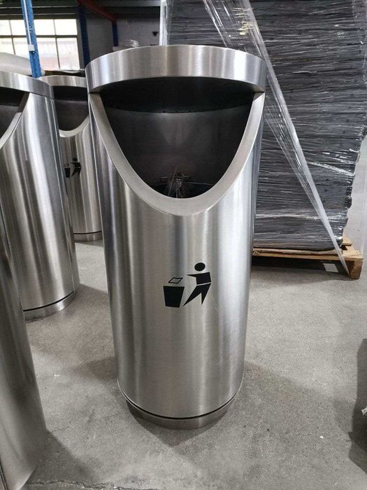 Урна нержавейка 52L с крышкой офисная новая доставка бесплатно