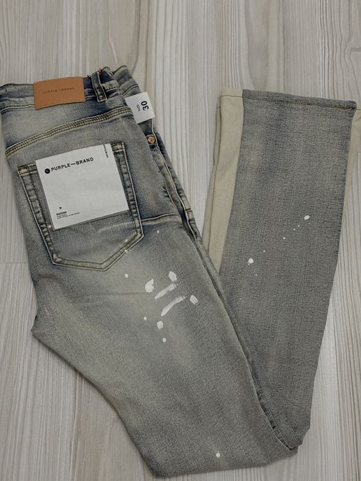 Purple flared jeans