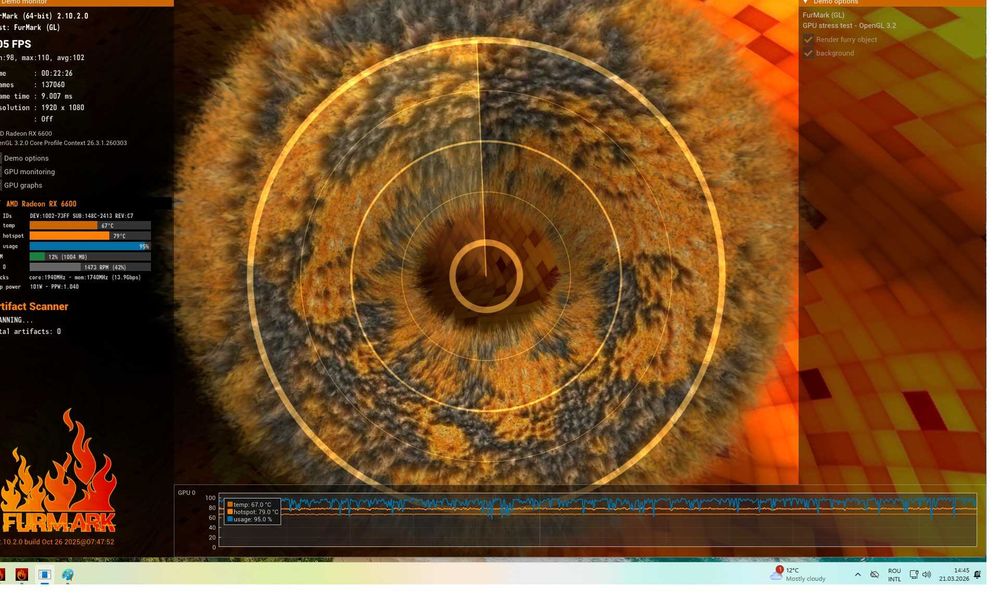 Placa Video RX6600, 8Gb DDR6, stare impecabila