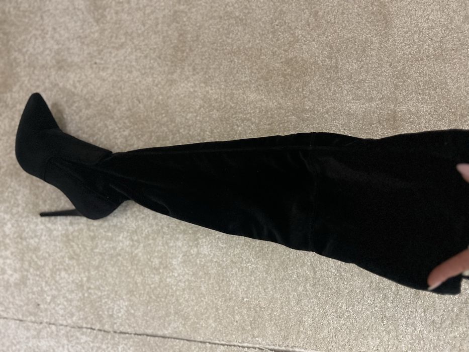 Чизми на ток- велур като нови