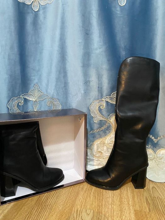 Кожаные сапоги .