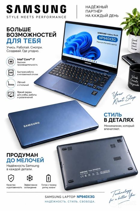 Samsung ATIV Book 9 Plus NP940X3G / i7 / 8GB / 256GB SSD / Touch