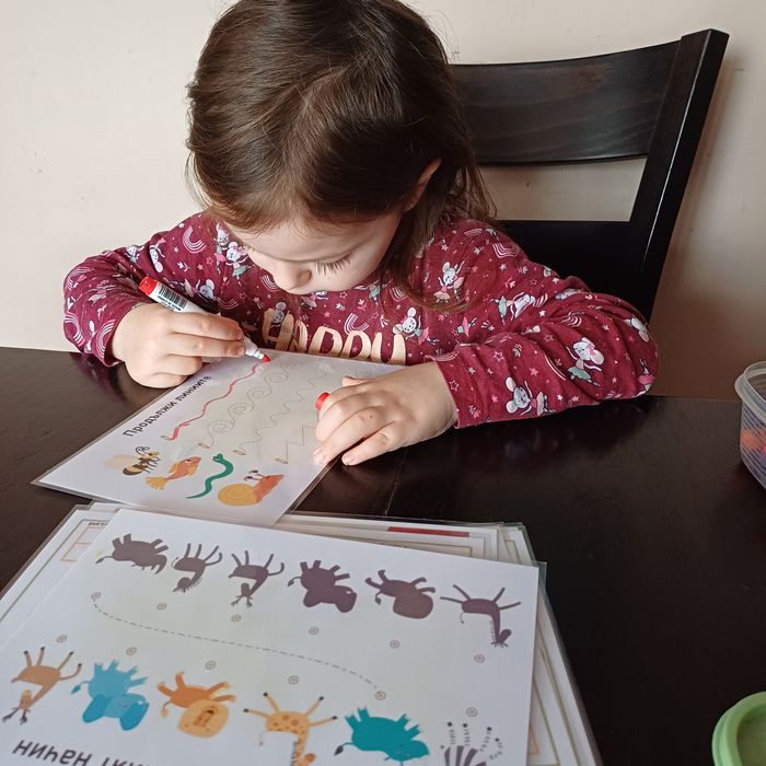 Активни карти за деца за игра с моделин, Коледен подарък за деца 3-6г