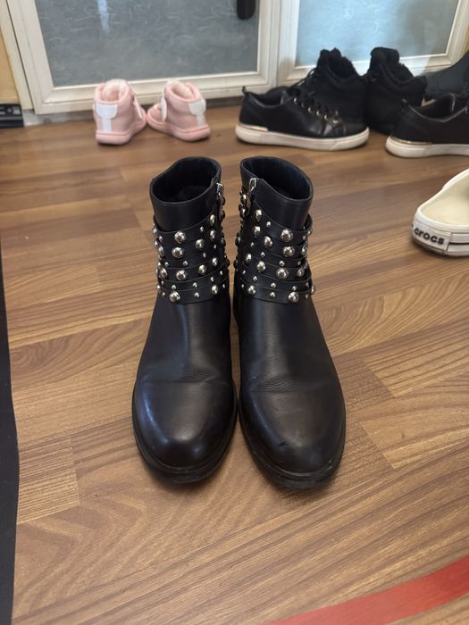 Ботинки кожаные, 38 размер, демисезон