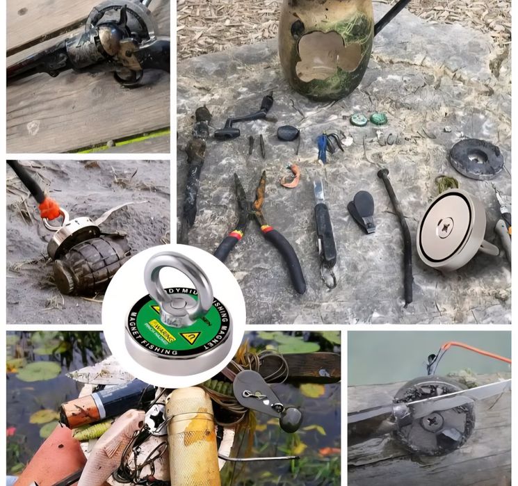 Силен неодимов магнит супер мощен комплект за магнитен риболов