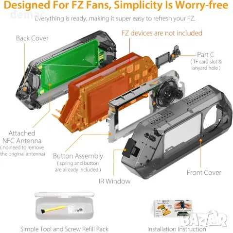 Прозрачен черен калъф за Flipper Zero