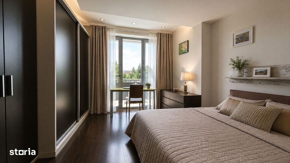 Apartament mobilat de inchiriat compelx cu piscina si paza