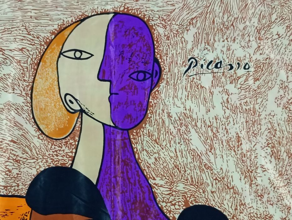 Eșarfă matase sau obiect de colecție after Picasso 89 cm o