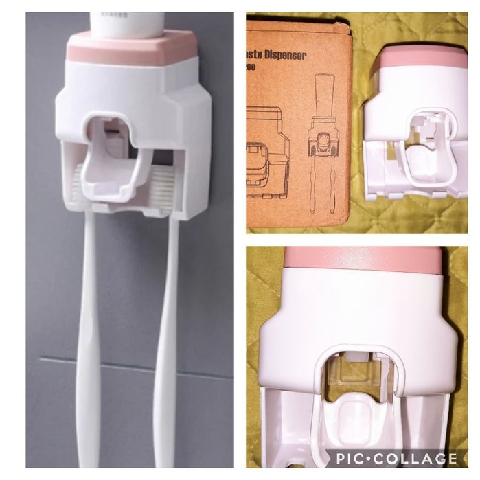 Нов диспенсер за паста за зъби с поставка за две четки