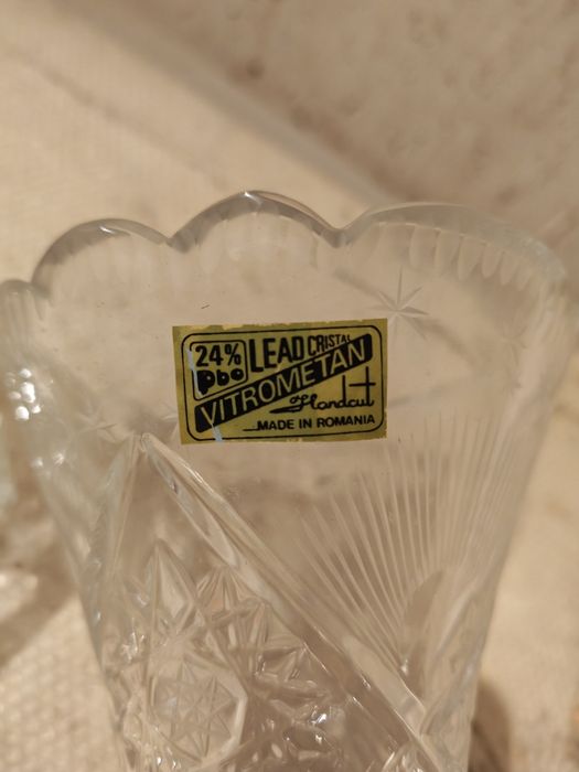 Cristal Vitrometan Medias / Vaza albastru fumuriu
