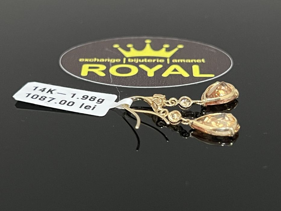 Bijuteria Royal CB : Cercei dama aur 14K  1,98 grame