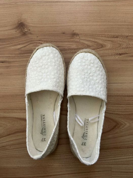 Дамски бели еспадрили