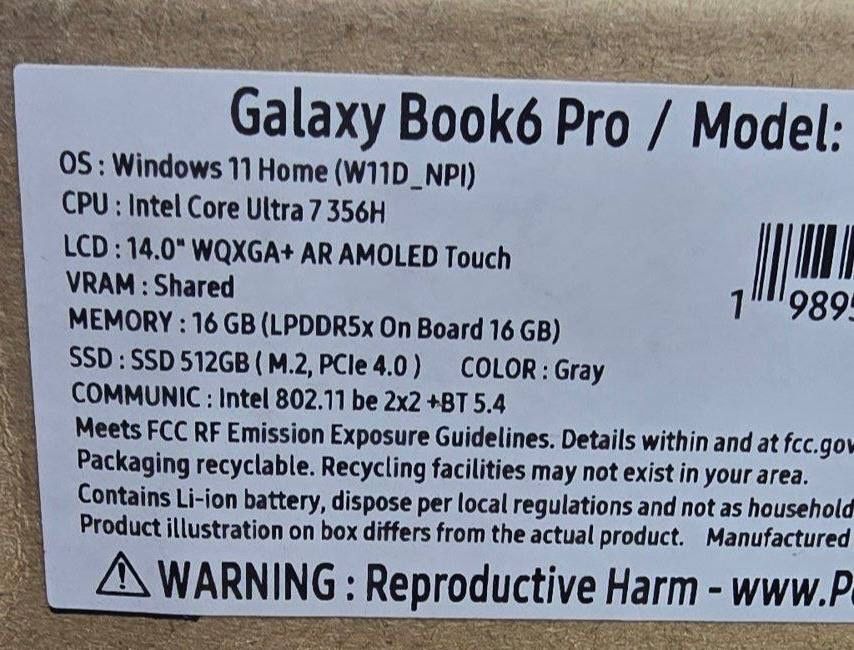 Samsung Galaxy Book 6 Pro 14